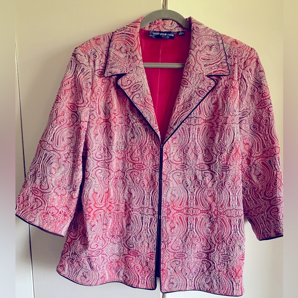 Susan Graver Paisley Jacket Size XL